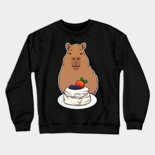 Capybara Pavlova Dessert Crewneck Sweatshirt